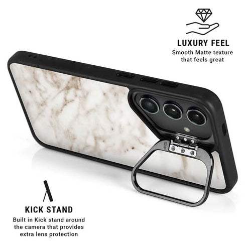 Taupe Marble Galaxy S25 Kickstand Case